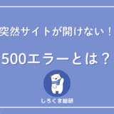 500エラーとは?