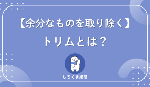 【トリムとは】文字列・SSD・Excelで意味が違う？IT用語をやさしく整理